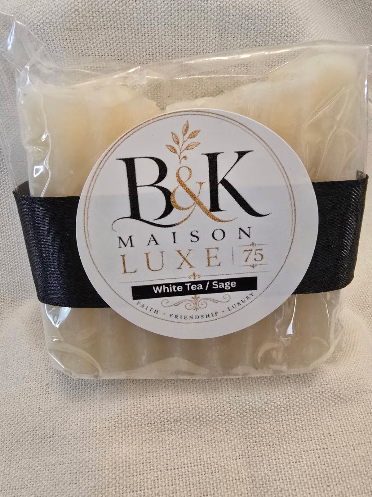 B&K Maison Luxe 75 - White Tea & Sage Luxury Soap