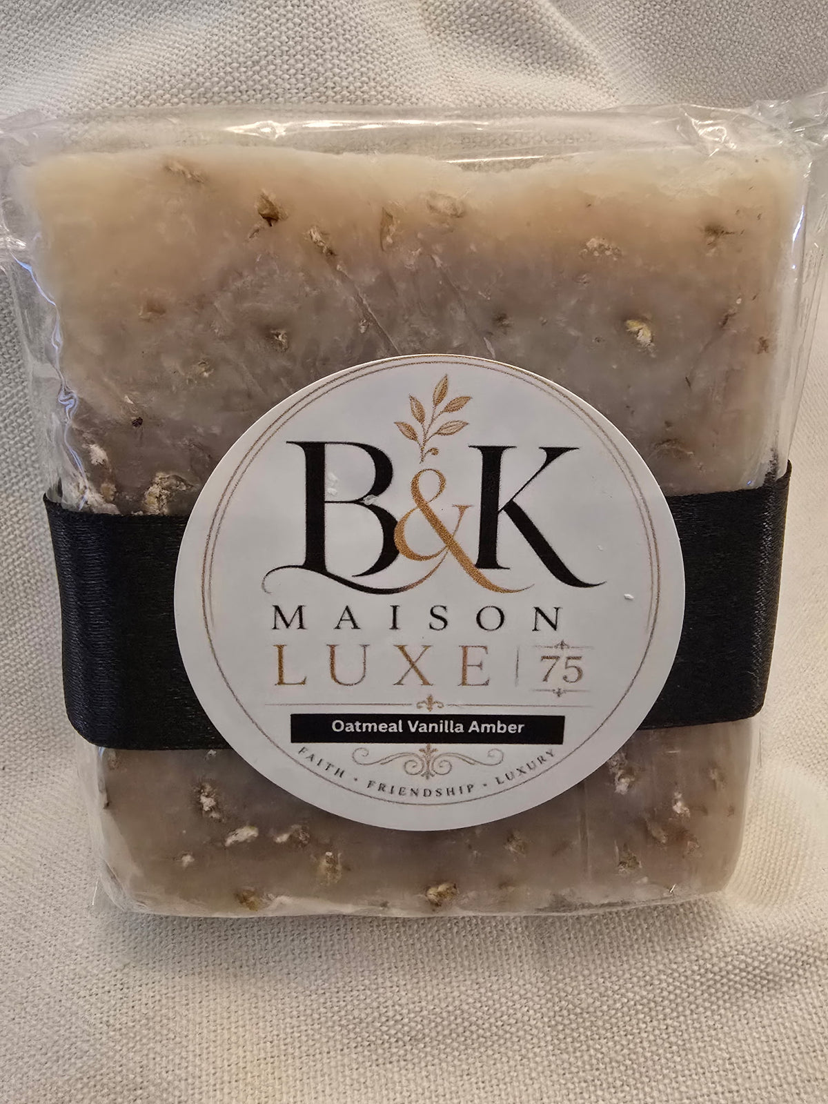 B&K Maison Luxe 75 - Oatmeal Vanilla Amber Luxury Soap