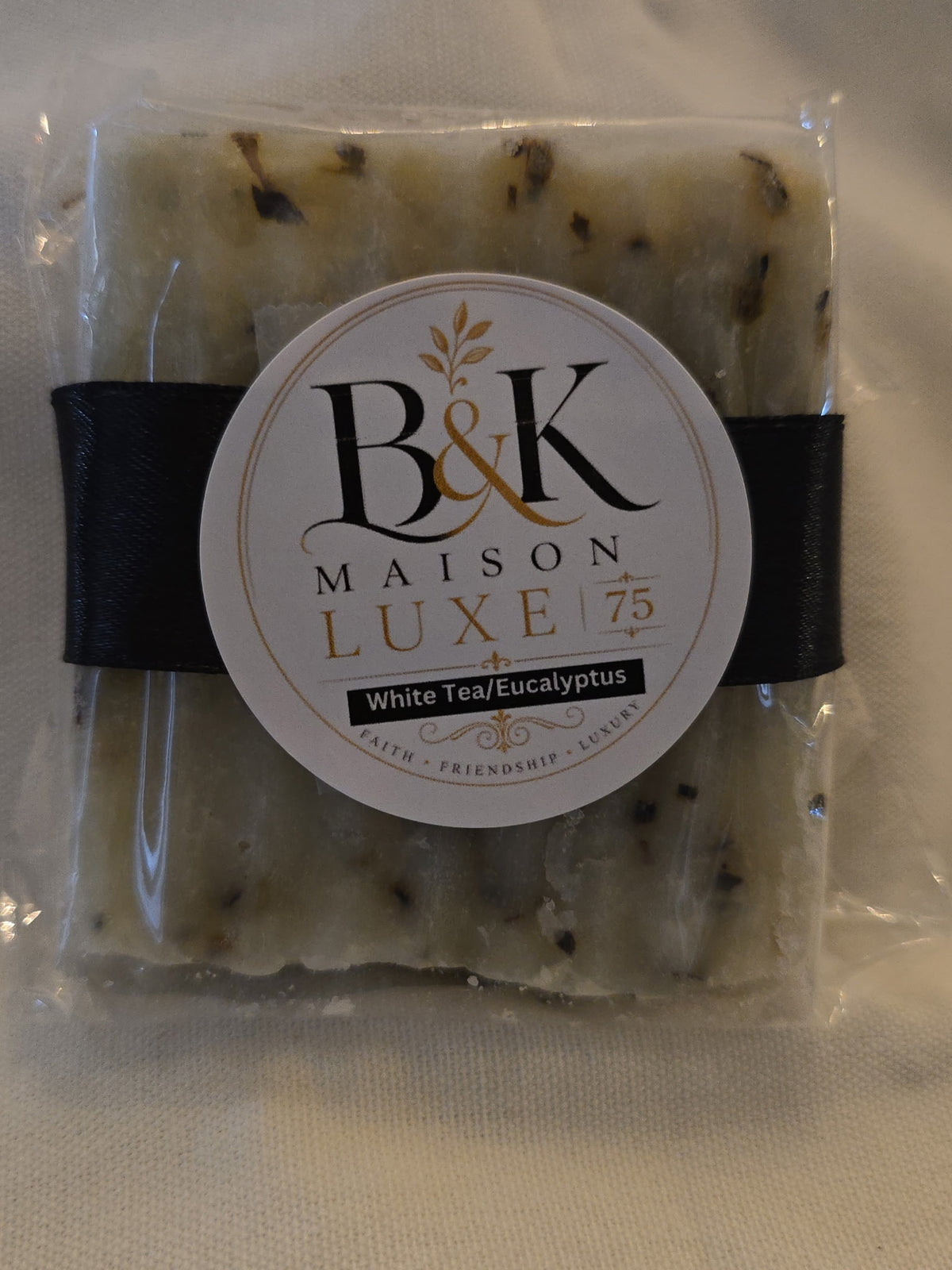 B&K Maison Luxe 75 - White Tea & Eucalyptus Luxury Soap